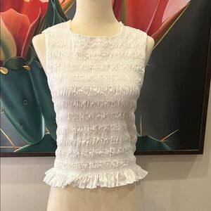 Pistola Phoebe Sleeveless Smocked Stretch Cotton Tank